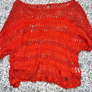 Vintage Apple Bottoms Orange crochet top